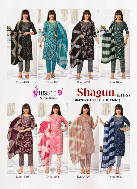Mystic9 shagun (kids) vol 4 wholesale western kurties in ahemdabad